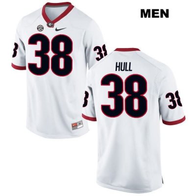 Men's Georgia Bulldogs NCAA #38 Joseph Hull Nike Stitched White Authentic College Football Jersey GQP6254OL